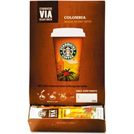 STARBUCKS COFFEE Starbucks¬Æ Colombia Medium Via Ready Brew Coffee, Regular, 0.12 oz., 50/Box SBK11008131